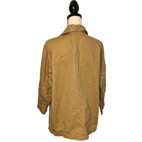 Denim & Company Women's Oversized Full Zip Khaki Jacket Size Extra Large - Picture 4 of 6